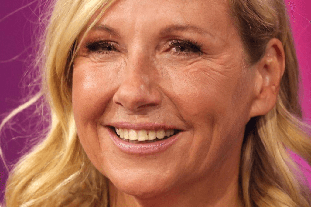Andrea Kiewel und Sohn Johnny Moritz Naumann auf einem seltenen Familienfoto